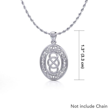 Celtic Infinity Knotwork Sterling Silver Pendant TPD4133